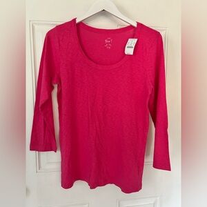 J. Crew Fuchsia Long Sleeve Top
